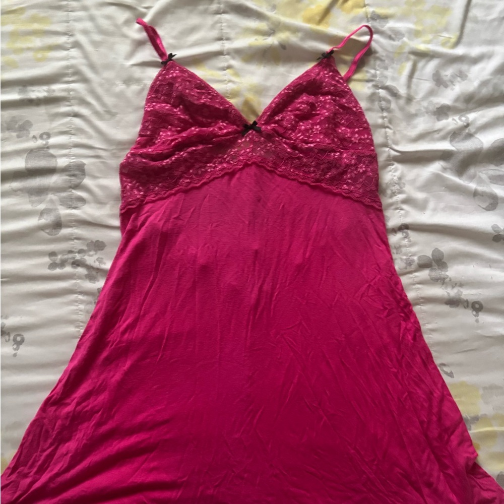 La SENZA Hot Pink Lace Chemise